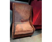 Кресло Heggi бежевого-рыжего цвета с подушкой, коркас дерево, ткань велюр