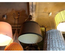 Подвесной светильник коричневый одна лампочка