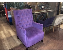 Кресло фиолетовое с каретной стяжкой