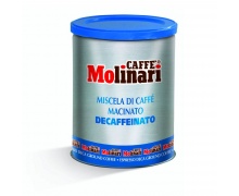 Кофе молотый Molinari без кофеина Cinque Stelle «Decaffeinatо» Пять звезд Декафеинато  250 гр
