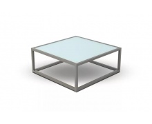 "Касабланка" столик кофейный стеклянный, каркас из алюминия