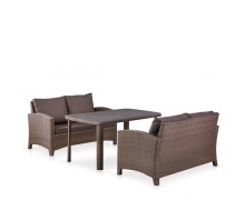 Комплект плетеной мебели T51A/S58A-W773 Brown