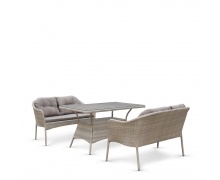 Комплект плетеной мебели с диванами T198C/S54C-W85 Latte