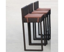 Плетеный барный стул Y390A-W63 Brown