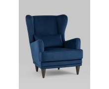Кресло Скотт велюр тёмно-синий