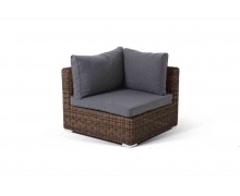 "Лунго" модуль диванный угловой с подушками, цвет коричневый