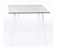 "Руссо" обеденный стол из HPL квадратный 90х90см, цвет светло-серый