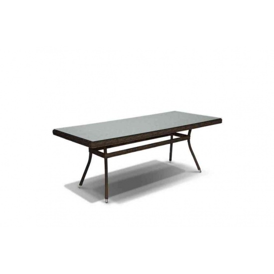 "Латте" плетеный стол из искусственного ротанга 200х90см, цвет соломенный - 1