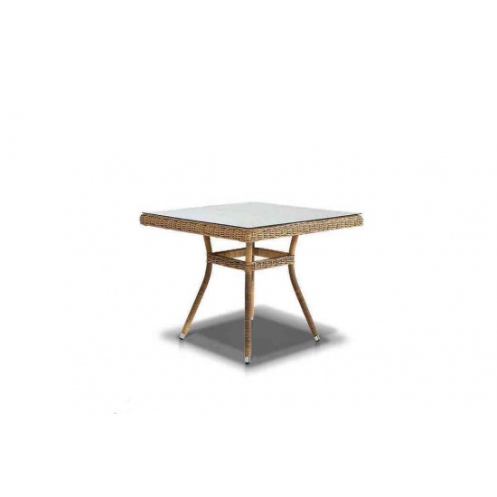"Айриш" стол плетеный из искусственного ротанга, цвет соломенный - 1