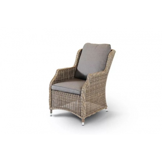 "Неаполь" плетеный стул из искусственного ротанга, цвет серо-соломенный - 1