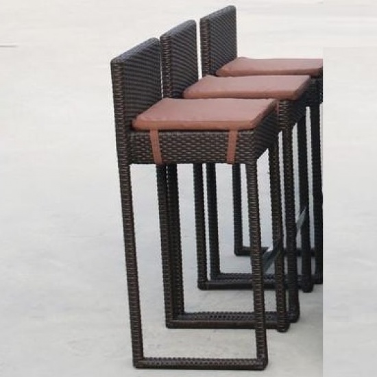 Плетеный барный стул Y390A-W63 Brown - 1