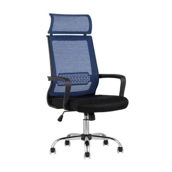 Кресло офисное TopChairs Style голубое - 1