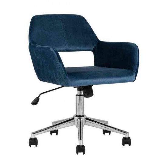Кресло офисное Ross велюр синий - 1