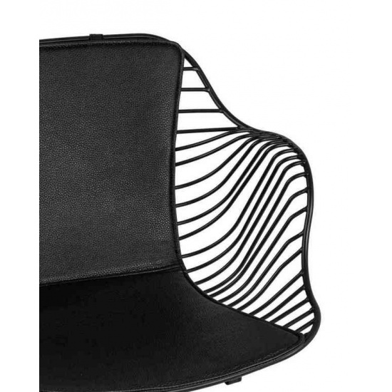 Кресло Thomas черное с черной подушкой - 1