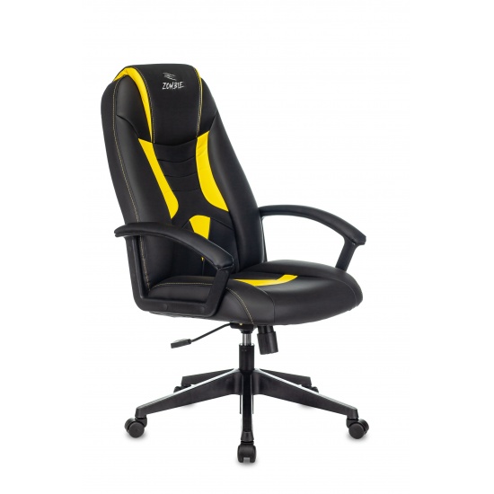 Кресло игровое Zombie 8 черный/желтый искусственная кожа крестовина пластик - 1