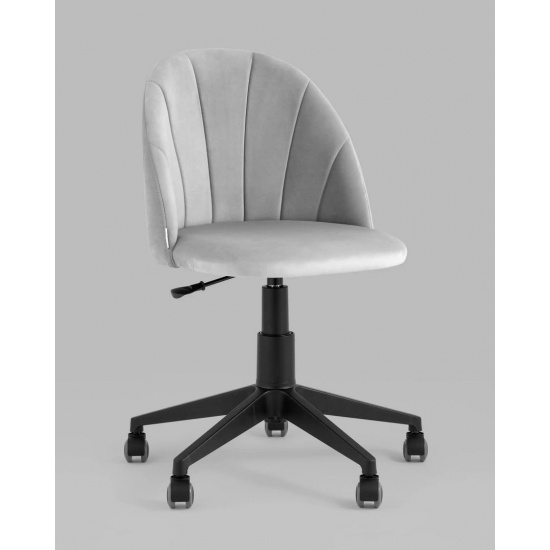 Кресло компьютерное Логан велюр светло-серый - 1
