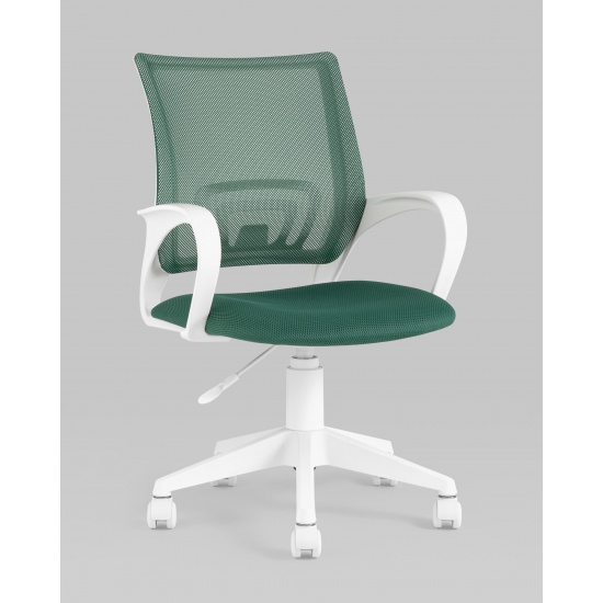 Кресло офисное TopChairs ST-BASIC-W зеленый крестовина пластик белый - 1