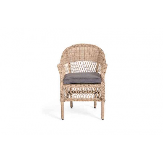 "Сицилия" плетеный стул из искусственного ротанга, цвет соломенный - 1