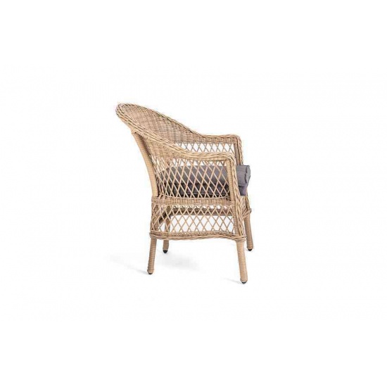 "Сицилия" плетеный стул из искусственного ротанга, цвет соломенный - 1