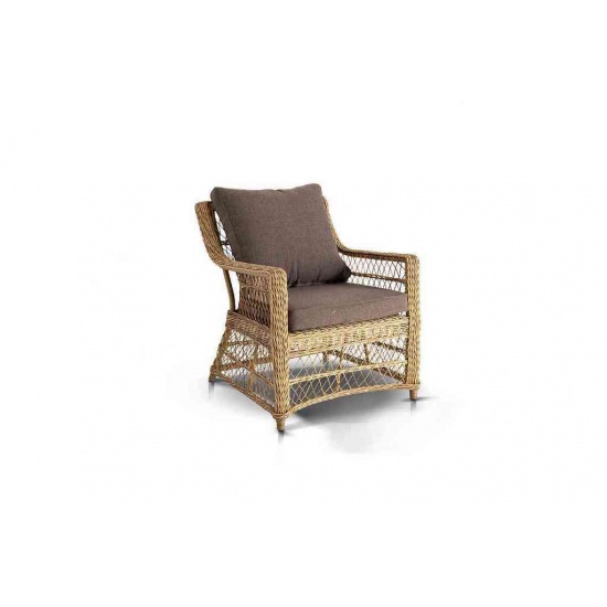 "Гранд Латте" кресло из искусственного ротанга, цвет соломенный - 1