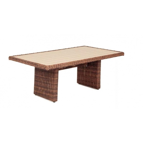 "Бергамо" плетеный обеденный стол, цвет коричневый - 1