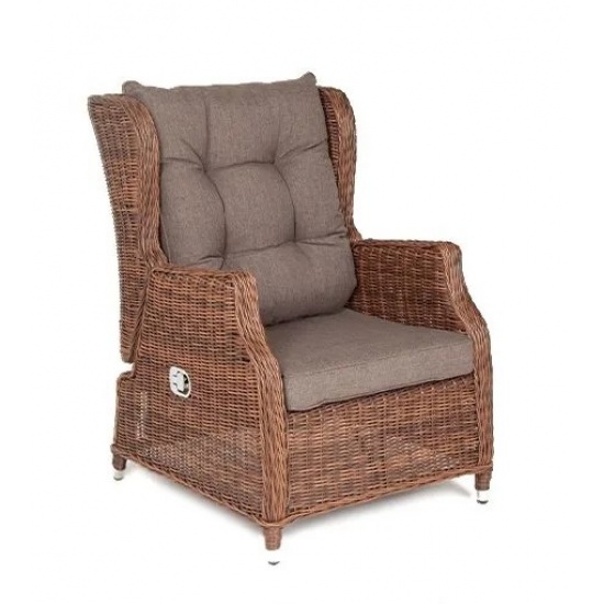 "Форио" кресло раскладное плетеное, цвет коричневый - 1