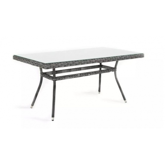 "Латте" плетеный стол из искусственного ротанга 160х90см, цвет графит - 1
