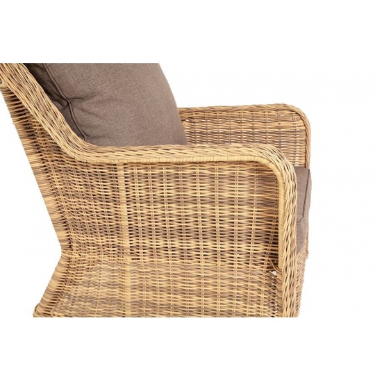 "Гляссе" кресло плетеное из искусственного ротанга (гиацинт), цвет соломенный - 1