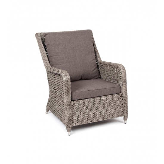 "Гляссе" кресло плетеное из искусственного ротанга (гиацинт), цвет серый - 1