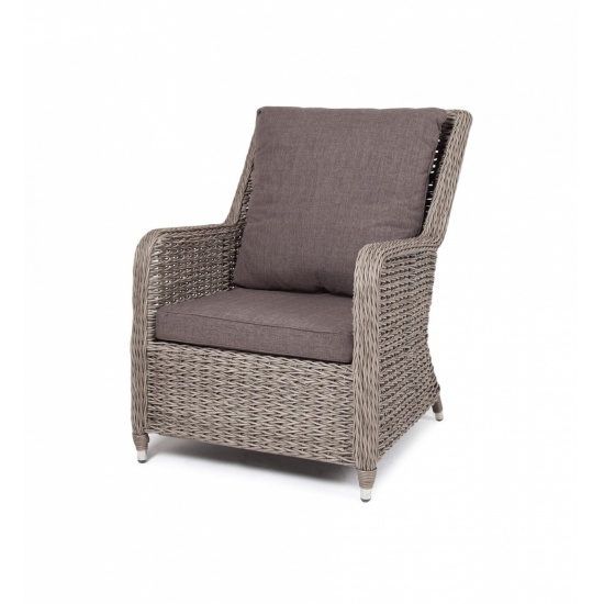"Гляссе" кресло плетеное из искусственного ротанга (гиацинт), цвет серый - 1